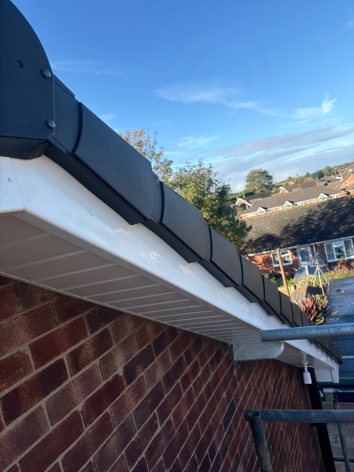 New uPVC fascia, soffit and anthracite guttering install