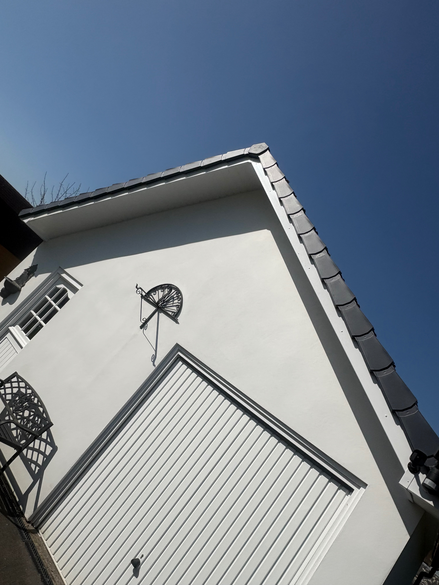 Rendered gable end with new dry verge edging